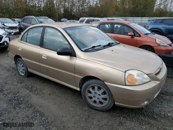 2005 Kia Rio with VIN KNADC125256398384, listed as a Copart auction lot 73652324 with 129,624 mi miles and Clean Title. Bid and sale history available at carsss.com. Image 4.
