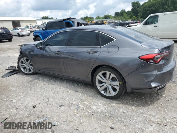 2022 Acura TLX Technology with VIN 19UUB5F45NA002431, listed as a Copart auction lot 63134745 with 41,316 mi miles and Salvage title. Bid and sale history available at DreamBid. Image 2.
