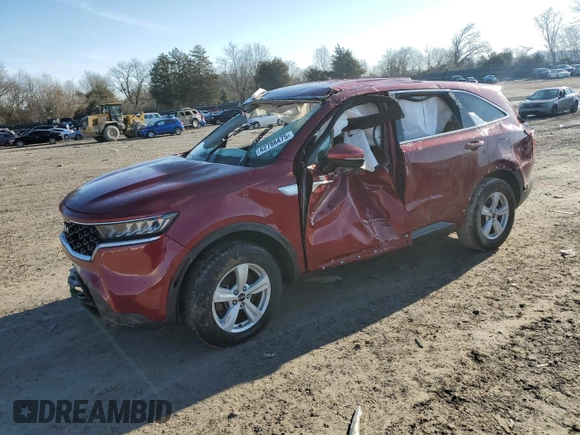 2022 Kia Sorento LX with VIN 5XYRG4LC0NG094947, listed as a Copart auction lot 42786475 with 0 mi miles and Salvage Title. Bid and sale history available at carsss.com. Image 1.