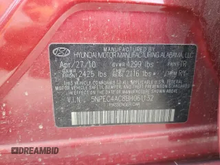 2011 Hyundai Sonata Limited with VIN 5NPEC4AC8BH061132, listed as a Copart auction lot 53502505 with 139,884 mi miles and Clean Title. Bid and sale history available at carsss.com. Image 12.