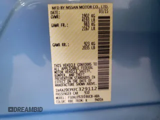 2015 Nissan LEAF SV with VIN 1N4AZ0CPXFC329112, listed as a Copart auction lot 65604163 with 67,558 mi miles. Bid and sale history available at carsss.com. Image 13.
