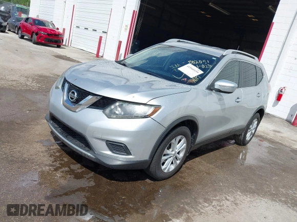 2015 Nissan Rogue S with VIN KNMAT2MT1FP502091, listed as a IAAI auction lot 41940559 with 360,915 mi miles and . Bid and sale history available at DreamBid. Image 17.