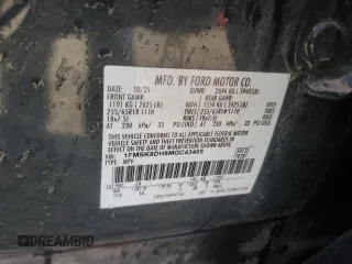 2021 Ford Explorer XLT with VIN 1FMSK8DH8MGC43405, listed as a Copart auction lot 48394945 with 39,442 mi miles and Salvage Title. Bid and sale history available at carsss.com. Image 13.