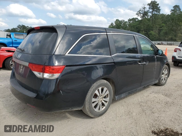 2014 Honda Odyssey EX-L with VIN 5FNRL5H69EB066107, listed as a Copart auction lot 57449255 with 172,833 mi miles and Clean title. Bid and sale history available at DreamBid. Image 3.