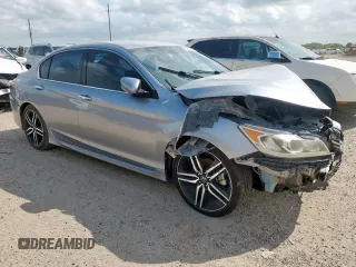 2016 Honda Accord Sport with VIN 1HGCR2F51GA052910, listed as a Copart auction lot 59615995 with 161,452 mi miles and Salvage title. Bid and sale history available at DreamBid. Image 4.