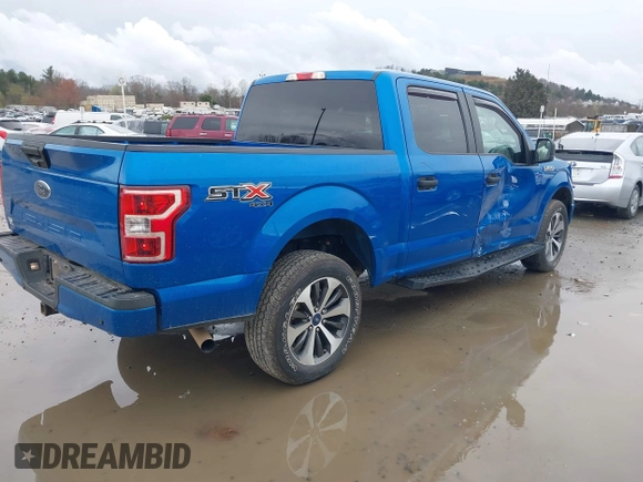 2020 Ford F-150 XL with VIN 1FTEW1E55LFC29385, listed as a IAAI auction lot 41908449 with 55,211 mi miles. Bid and sale history available at carsss.com. Image 4.