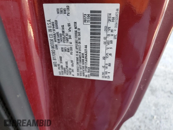 2003 Ford F-150 XL with VIN 1FTRF17L63NA32146, listed as a Copart auction lot 75204414 with 1,745,073 mi miles and Salvage Title. Bid and sale history available at DreamBid. Image 13.