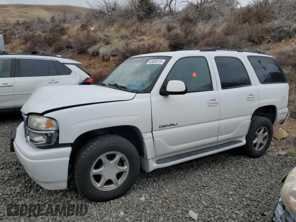 2001 GMC Yukon Denali z VIN 1GKEK63U01J287101, wystawiony jako Copart lot #43659115 z przebiegiem Nie podano mil oraz Szkoda całkowita • Salvage title. Historia ofert i sprzedaży dostępna na DreamBid. Obrazek 1.