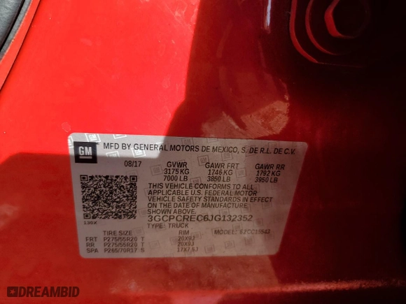 2018 Chevrolet Silverado 1500 LT with VIN 3GCPCREC6JG132352, listed as a Copart auction lot 48243815 with 160,864 mi miles and Salvage Title. Bid and sale history available at carsss.com. Image 14.