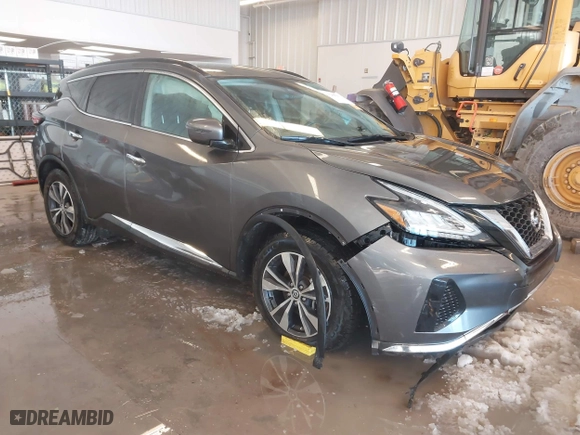 2020 Nissan Murano SV with VIN 5N1AZ2BS2LN133558, listed as a IAAI auction lot 41289350 with 87,348 mi miles. Bid and sale history available at carsss.com. Image 1.