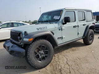 2024 Jeep Wrangler Sport S with VIN 1C4PJXDN2RW113176, listed as a Copart auction lot 59744195 with 24,884 mi miles and Salvage title. Bid and sale history available at DreamBid. Image 1.