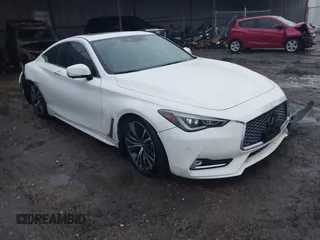 2021 Infiniti Q60 Luxe with VIN JN1EV7KL1MM470045, listed as a IAAI auction lot 41337676 with 11,154 mi miles and . Bid and sale history available at DreamBid. Image 1.
