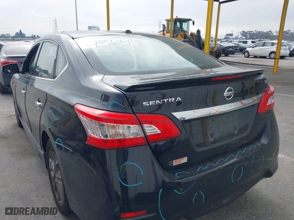 2015 Nissan Sentra S with VIN 3N1AB7AP3FY267069, listed as a IAAI auction lot 42021321 with 110,563 mi miles. Bid and sale history available at carsss.com. Image 3.