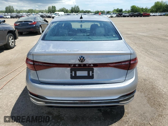 2025 Volkswagen Jetta SEL с VIN 3VWGX7BU8SM069177, выставлен на аукционе Copart как лот 62749625 с пробегом 5 587 миль миль и Списание • Salvage title. История ставок и продаж доступна на DreamBid. Изображение 6.