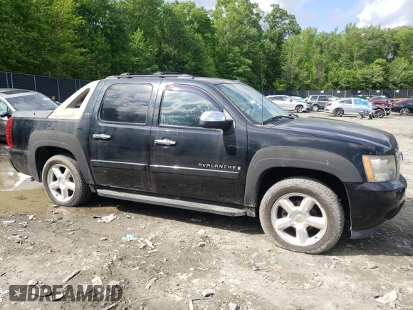 2008 Chevrolet Avalanche LTZ with VIN 3GNFK12368G177717, listed as a Copart auction lot 55958455 with 158,033 mi miles and Salvage Title. Bid and sale history available at DreamBid. Image 4.