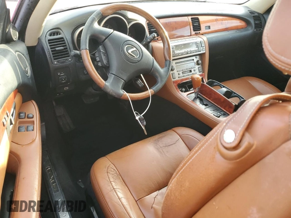2002 Lexus SC 430 with VIN JTHFN48YX20012798, listed as a Copart auction lot 75269794 with 81,421 mi miles and Non Repairable. Bid and sale history available at DreamBid. Image 8.