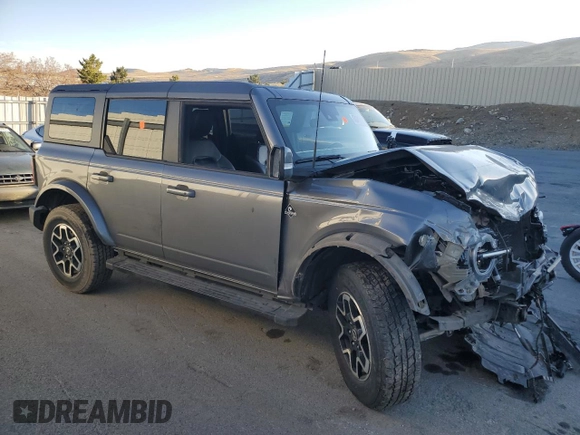 2022 Ford Bronco with VIN 1FMEE5DP0NLA77206, listed as a Copart auction lot 83041744 with 0 mi miles and Salvage Title. Bid and sale history available at carsss.com. Image 4.