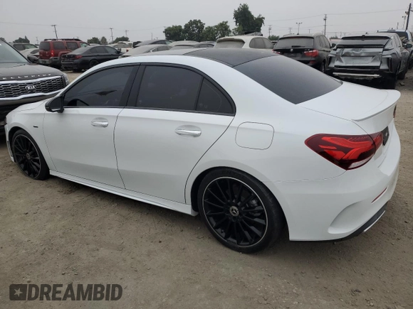 2021 Mercedes-Benz A 220 with VIN W1K3G4EB8MJ256810, listed as a Copart auction lot 73183944 with 25,404 mi miles and Salvage Title. Bid and sale history available at DreamBid. Image 2.
