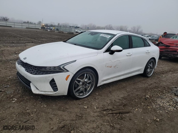 2021 Kia K5 LXS with VIN 5XXG14J20MG027917, listed as a Copart auction lot 82553094 with 56,176 mi miles and Salvage Title. Bid and sale history available at carsss.com. Image 1.