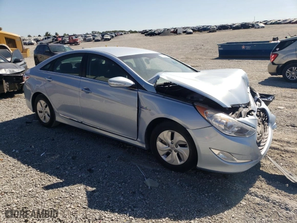 2015 Hyundai Sonata Hybrid Limited with VIN KMHEC4A45FA120820, listed as a Copart auction lot 74912714 with 0 mi miles and Salvage Title. Bid and sale history available at carsss.com. Image 4.