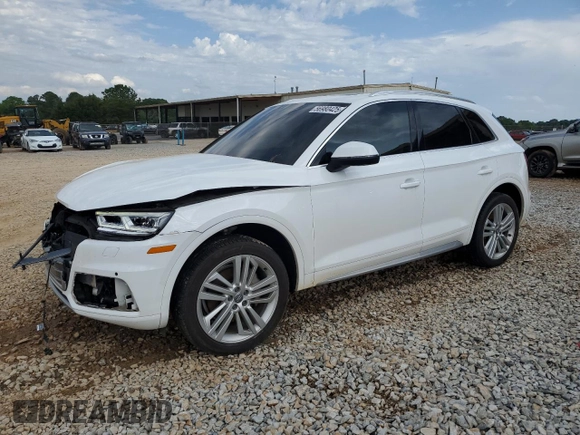 2018 Audi Q5 Premium Plus with VIN WA1BNAFY5J2106151, listed as a Copart auction lot 56980425 with 99,039 mi miles and Salvage title. Bid and sale history available at DreamBid. Image 1.