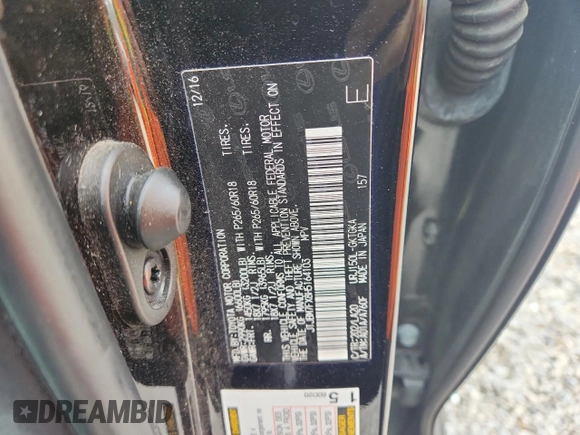 2017 Lexus GX 460 with VIN JTJBM7FX8H5164103, listed as a Copart auction lot 60261815 with 93,015 mi miles and Salvage title. Bid and sale history available at DreamBid. Image 13.