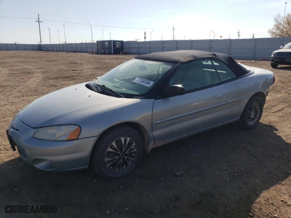 2001 Chrysler Sebring Limited with VIN 1C3EL65U11N620246, listed as a Copart auction lot 77750154 with 134,539 mi miles and Salvage Title. Bid and sale history available at carsss.com. Image 1.
