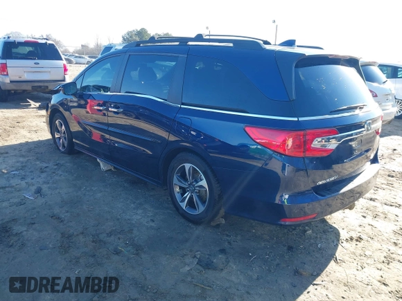 2020 Honda Odyssey Touring with VIN 5FNRL6H89LB015744, listed as a IAAI auction lot 41495735 with 106,440 mi miles and . Bid and sale history available at DreamBid. Image 3.