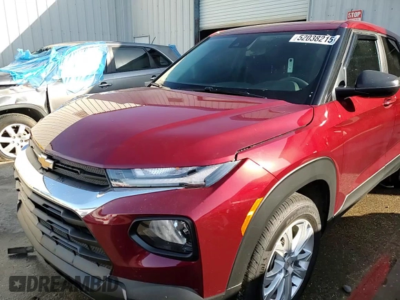 2023 Chevrolet TrailBlazer LS with VIN KL79MMS23PB166252, listed as a Copart auction lot 52038215 with 25,551 mi miles and Salvage Title. Bid and sale history available at DreamBid. Image 13.