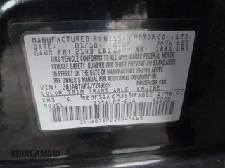 2018 Nissan Sentra S with VIN 3N1AB7AP2JY249669, listed as a IAAI auction lot 41896490 with 136,258 mi miles. Bid and sale history available at carsss.com. Image 9.
