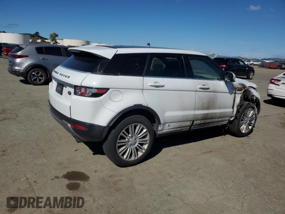 2013 Land Rover Range Rover Evoque Prestige Premium with VIN SALVV2BG9DH744032, listed as a Copart auction lot 47871875 with Not provided miles and Salvage title. Bid and sale history available at DreamBid. Image 3.