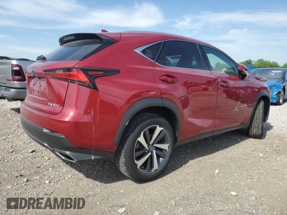 2021 Lexus NX 300 with VIN JTJGARDZ8M5022360, listed as a Copart auction lot 57260045 with 35,461 mi miles and Salvage title. Bid and sale history available at DreamBid. Image 3.