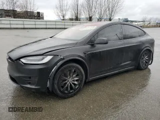 2017 Tesla Model X 90D with VIN 5YJXCBE2XHF078598, listed as a Copart auction lot 46751395 with 58,115 mi miles and Salvage Title. Bid and sale history available at DreamBid. Image 1.