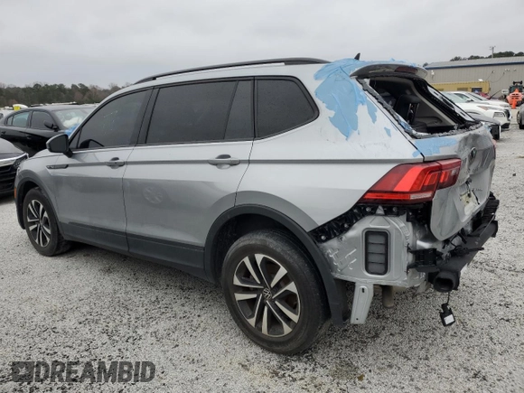 2023 Volkswagen Tiguan S with VIN 3VVRB7AX0PM107824, listed as a Copart auction lot 83444374 with 28,588 mi miles and Salvage title. Bid and sale history available at DreamBid. Image 2.
