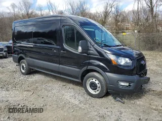 2021 Ford Transit Cargo with VIN 1FTBR1C82MKA77940, listed as a Copart auction lot 49711275 with 34,989 mi miles and Salvage Title. Bid and sale history available at DreamBid. Image 4.