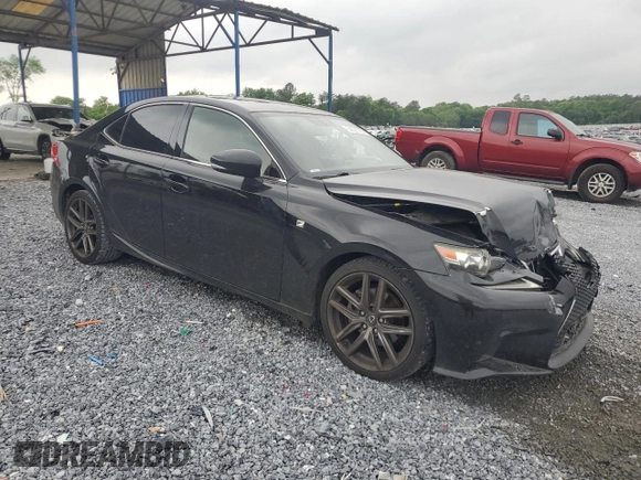 2015 Lexus IS 250 with VIN JTHBF1D25F5070127, listed as a Copart auction lot 54527055 with 144,586 mi miles and Salvage title. Bid and sale history available at DreamBid. Image 4.