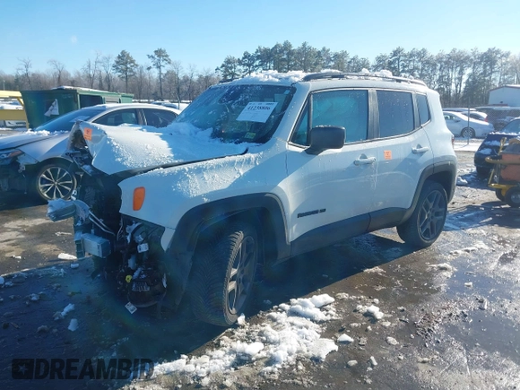 2021 Jeep Renegade Latitude with VIN ZACNJDB19MPN29234, listed as a IAAI auction lot 41238806 with 52,745 mi miles. Bid and sale history available at carsss.com. Image 17.