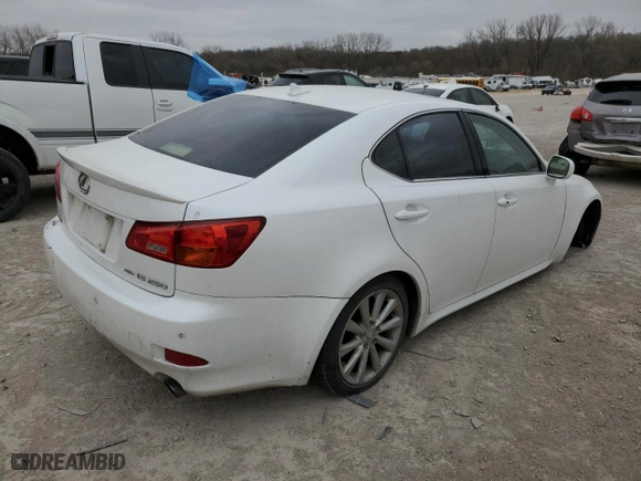 2008 Lexus IS 250 with VIN JTHCK262X85022273, listed as a Copart auction lot 49681295 with 247,279 mi miles and Salvage Title. Bid and sale history available at carsss.com. Image 3.
