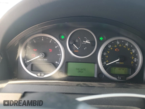 2007 Land Rover Range Rover Sport HSE with VIN SALSF25487A983814, listed as a Copart auction lot 53073785 with 189,850 mi miles and Salvage Title. Bid and sale history available at DreamBid. Image 9.