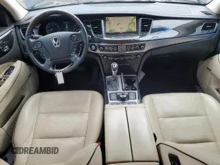 2016 Hyundai Equus Signature with VIN KMHGH4JH4GU105044, listed as a Copart auction lot 62558105 with 145,500 mi miles and Salvage title. Bid and sale history available at DreamBid. Image 8.