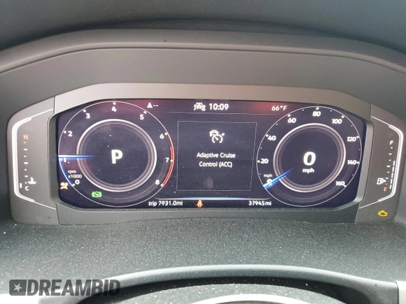 2023 Volkswagen Atlas SE with VIN 1V2JP2CA9PC520933, listed as a Copart auction lot 55444405 with 37,945 mi miles and Salvage title. Bid and sale history available at DreamBid. Image 9.