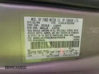 1994 Mercury Grand Marquis LS z VIN 2MELM75W1RX649536, wystawiony jako IAAI lot #41782591 z przebiegiem 111 984 mil mil oraz . Historia ofert i sprzedaży dostępna na DreamBid. Obrazek 9.