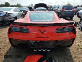 2017 Chevrolet Corvette Z06 3LZ with VIN 1G1YU2D60H5603880, listed as a Copart auction lot 62856854 with 23,022 mi miles and Salvage Title. Bid and sale history available at carsss.com. Image 6.