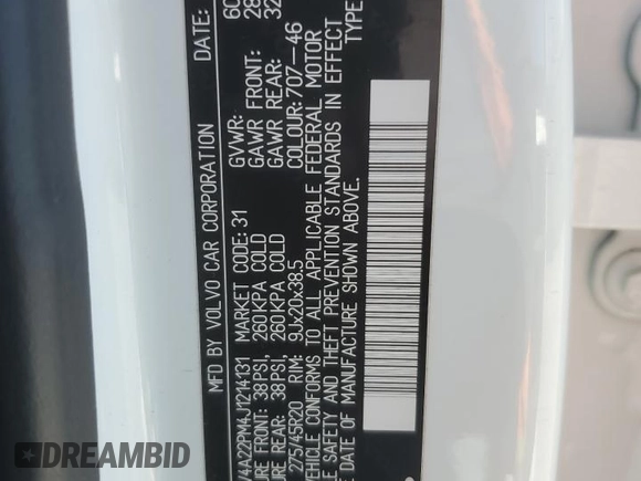 2018 Volvo XC90 R-Design with VIN YV4A22PM4J1214131, listed as a Copart auction lot 83677484 with 144,973 mi miles and Salvage Title. Bid and sale history available at carsss.com. Image 13.