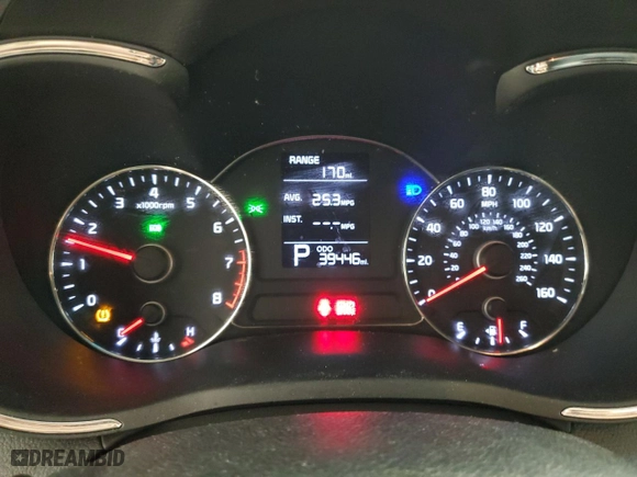 2016 Kia Forte 5-Door LX with VIN KNAFK5A8XG5525566, listed as a Copart auction lot 53115565 with 39,446 mi miles and Salvage Title. Bid and sale history available at carsss.com. Image 9.