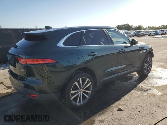 2018 Jaguar F-Pace 25t Prestige z VIN SADCK2FX7JA262086, wystawiony jako Copart lot #56624585 z przebiegiem 76 945 mil mil oraz Szkoda całkowita • Salvage title. Historia ofert i sprzedaży dostępna na DreamBid. Obrazek 3.