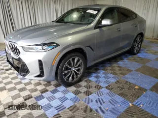 2025 BMW X6 xDrive40i with VIN 5UX33EX09S9W72711, listed as a Copart auction lot 50057485 with 16,318 mi miles and Clean Title. Bid and sale history available at carsss.com. Image 1.