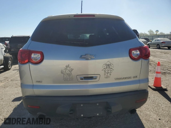 2011 Chevrolet Traverse LTZ with VIN 1GNKVLED4BJ396140, listed as a Copart auction lot 53186315 with Not Provided miles and Clean Title. Bid and sale history available at DreamBid. Image 6.