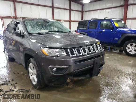 2020 Jeep Compass Latitude with VIN 3C4NJDBB9LT104454, listed as a Copart auction lot 45028405 with 60,115 mi miles and Salvage title. Bid and sale history available at DreamBid. Image 12.