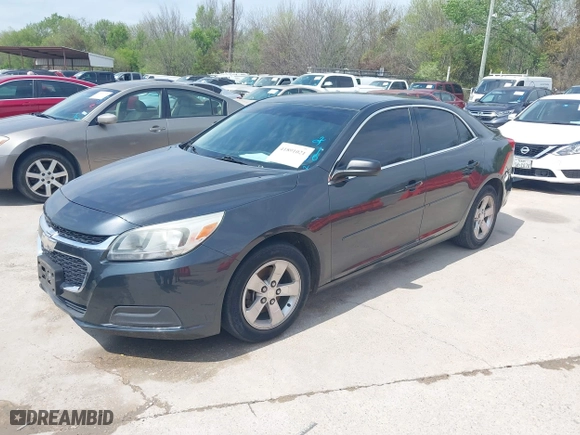2015 Chevrolet Malibu LS with VIN 1G11B5SLXFF196109, listed as a IAAI auction lot 41891021 with 134,555 mi miles. Bid and sale history available at carsss.com. Image 2.